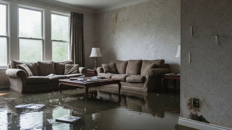 flooded living room flooded living room