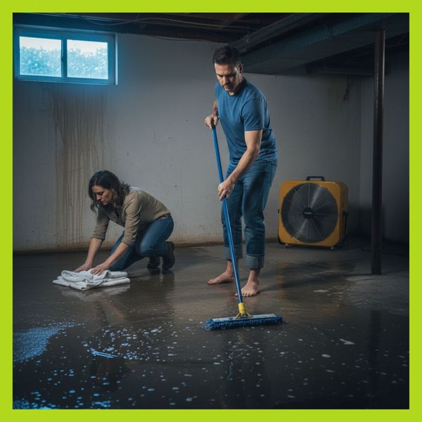 homeowners cleaning up water in a basement What to Do When You Discover Water Damage in Your Home (3).jpg