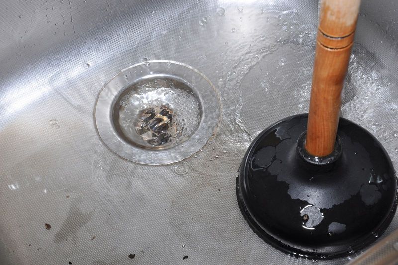 Unclogged sink drain.