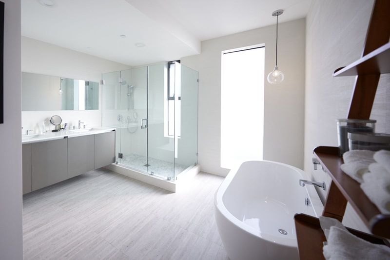 modern bathroom with new fixtures