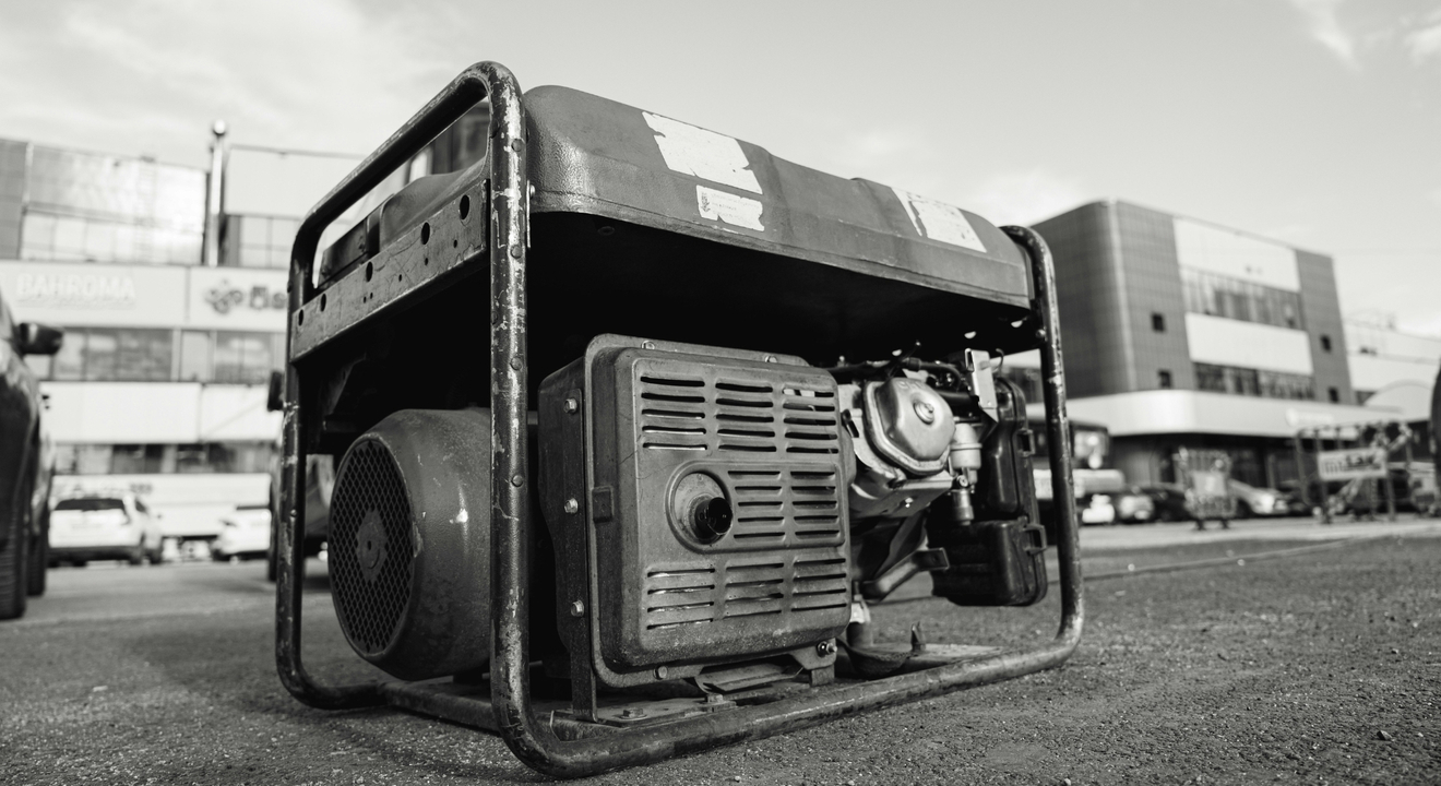 Generator sitting outside