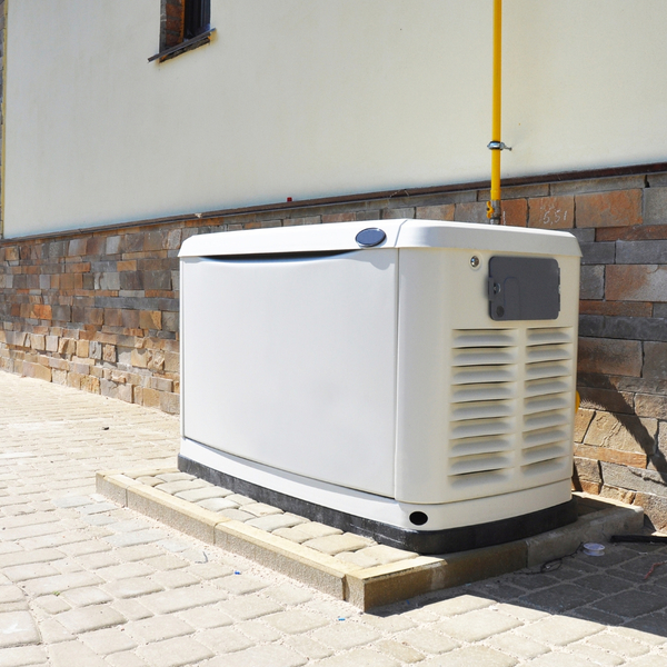 Big generator outside a building