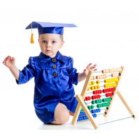 child dressed up as a graduate