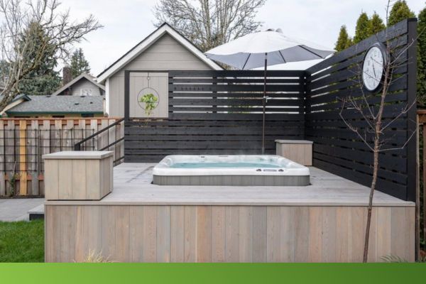 a hot tub installed by 365 Construction