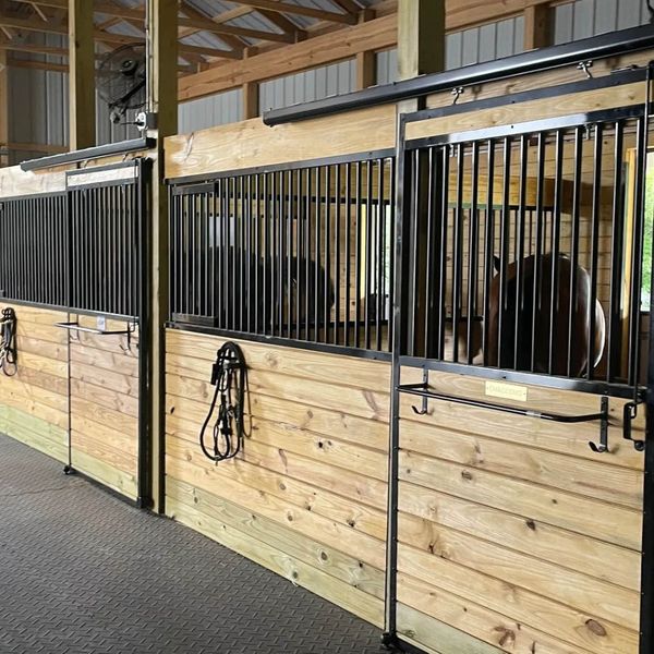 Pole barn for horses.