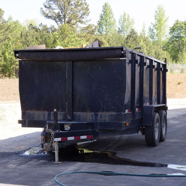 dumpster rental on trailer