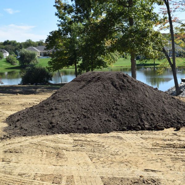 mound of construction debris