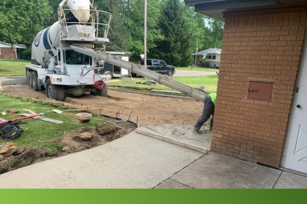 Pouring a concrete driveway