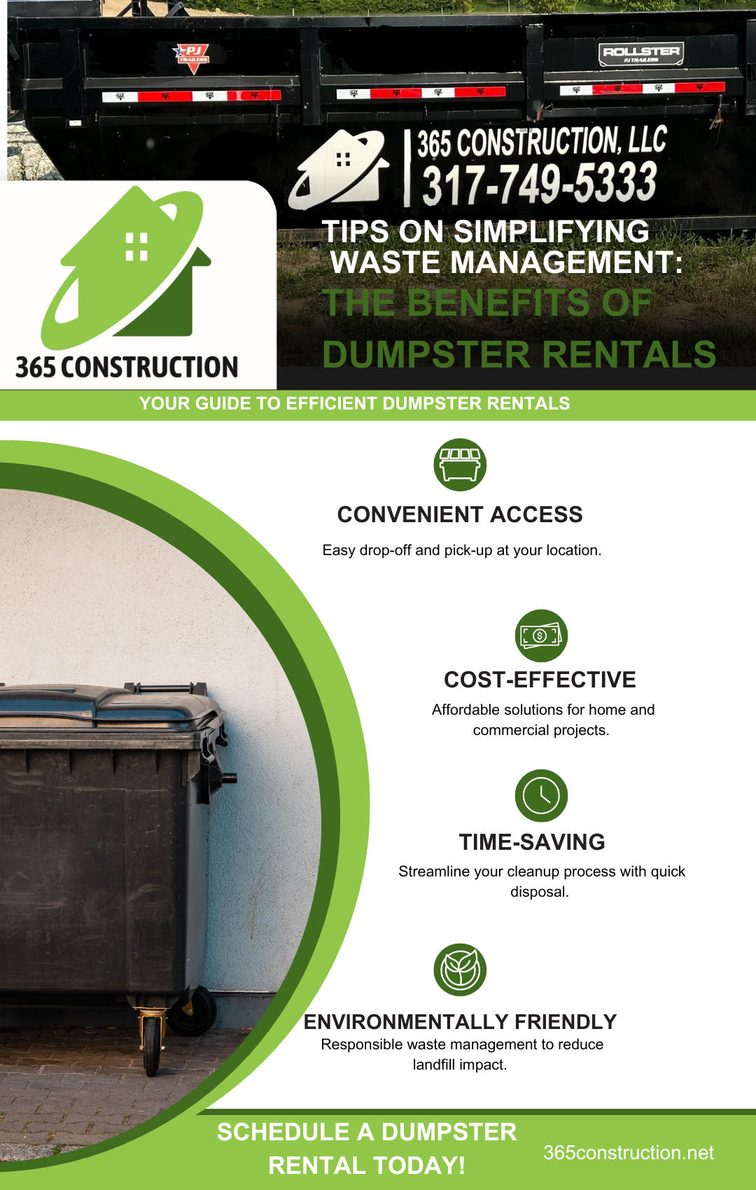 Dumpster rentals infographic