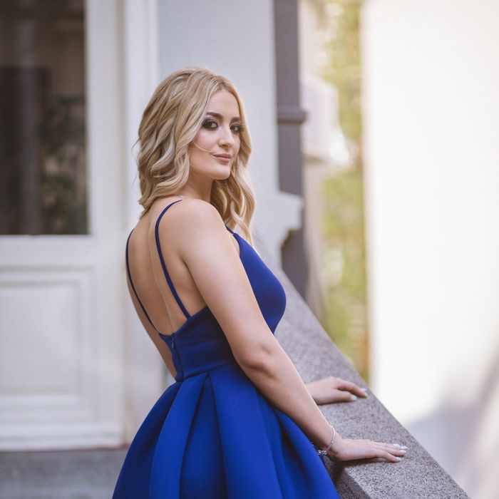 young woman with styled hair for special occasion