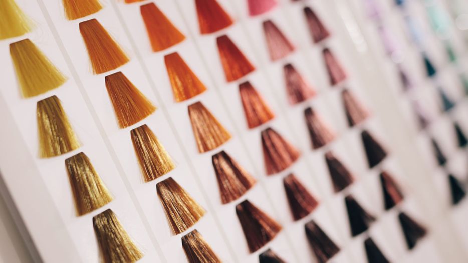 swatches of different hair colors
