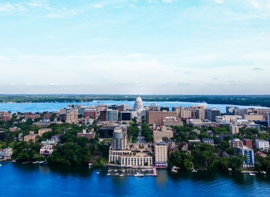 aerial view of Madison, WI aerial view of Madison, WI