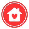 house with heart icon house with heart icon