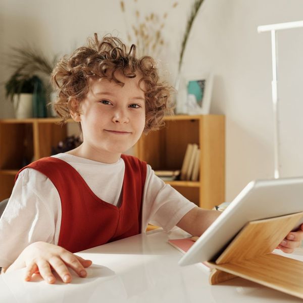 child on tablet