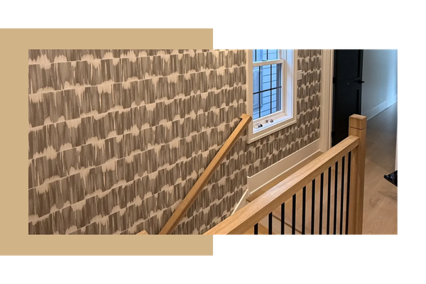 Grey hallway wallpaper design