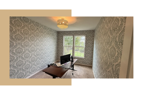 Office space with professional wallpaper