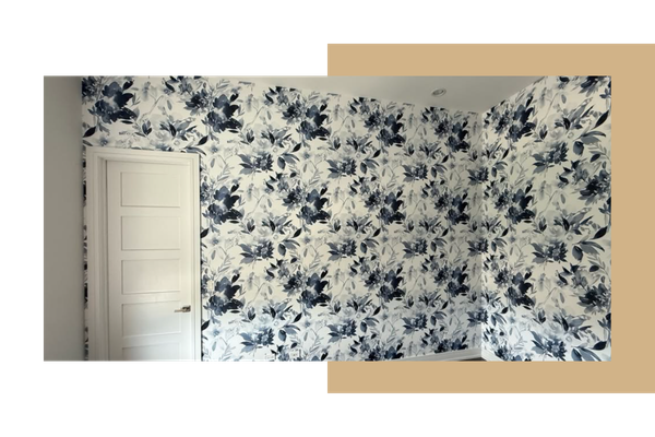 Blue and white flower wallpaper