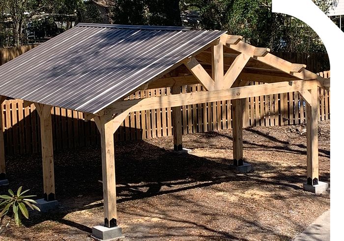 custom wooden carport