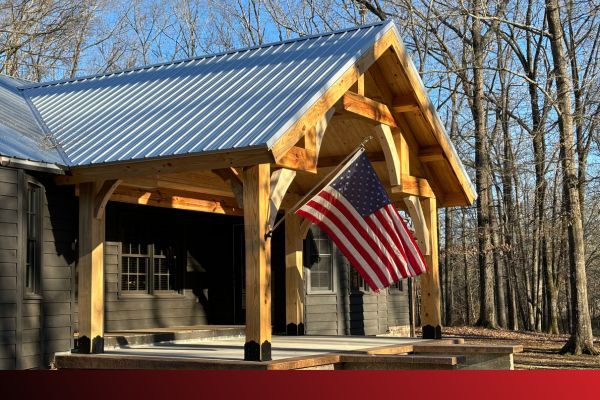 a finished porch