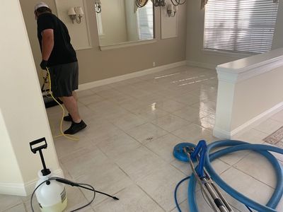 Performing a Tile and Grout Cleaning