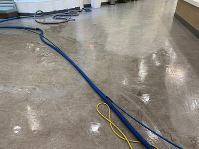 Floor Cleaning in Progress at School