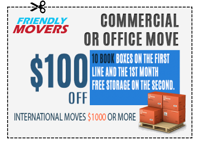$100 off Commercial or Office Move Coupon