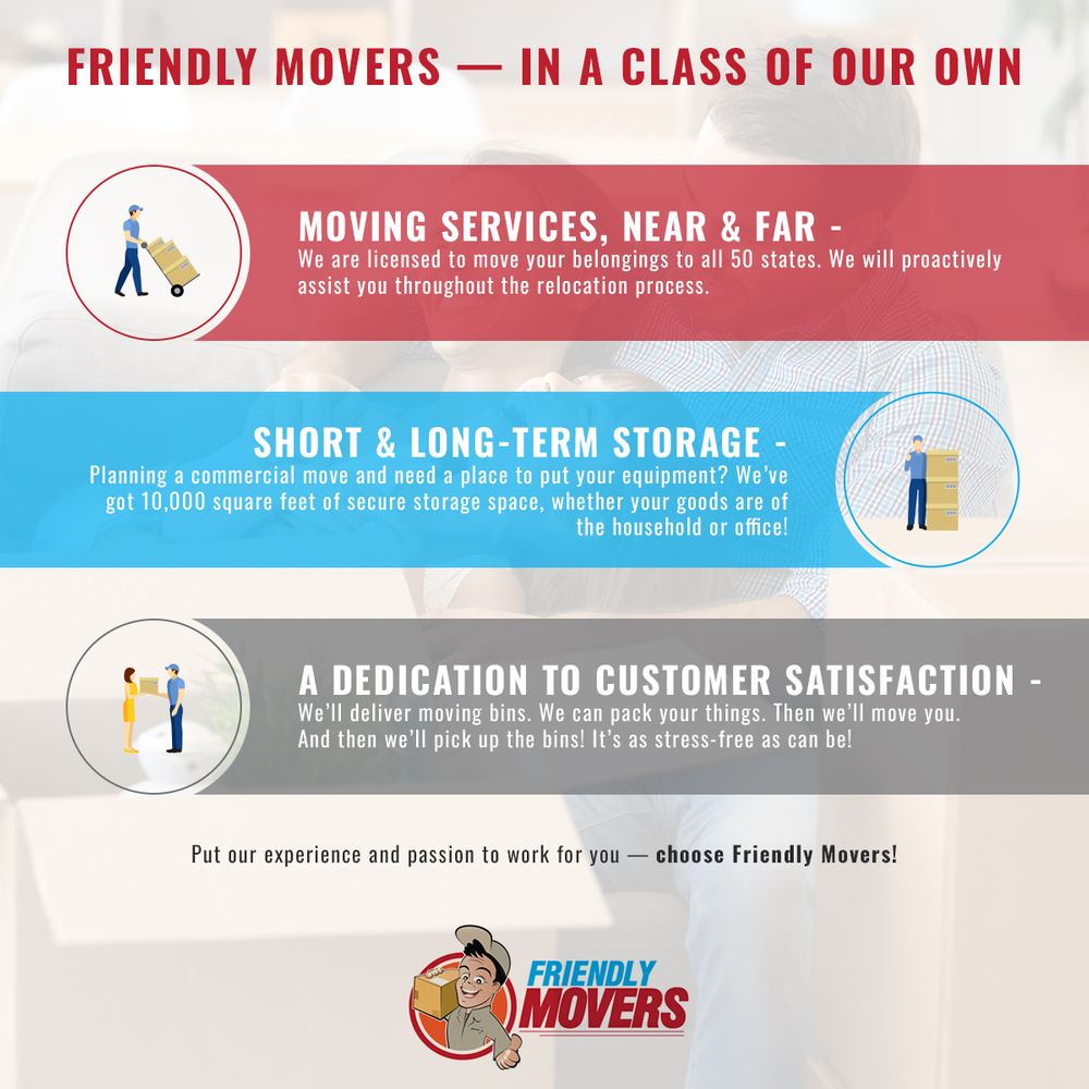 Friendly Movers - In a Class of Our Own Infographic
