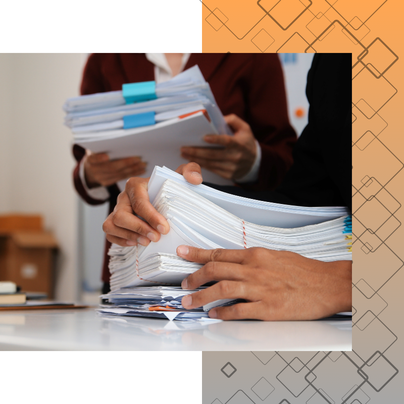 Accounting paperwork.