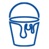 a bucket with liquid icon