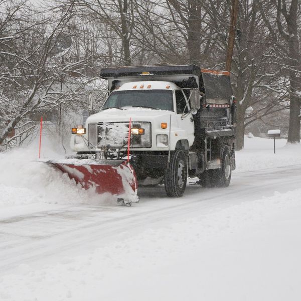 Snow Plow in snow