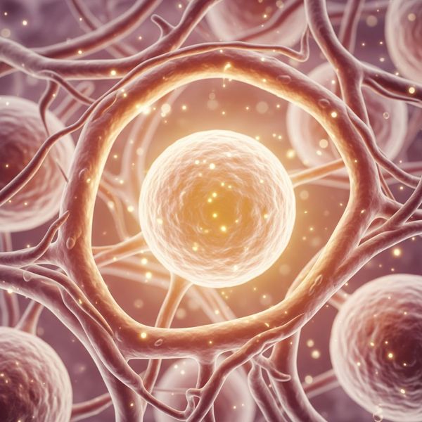 Abstract view of revitalized cellular tissue after treatment. Abstract view of revitalized cellular tissue after treatment.