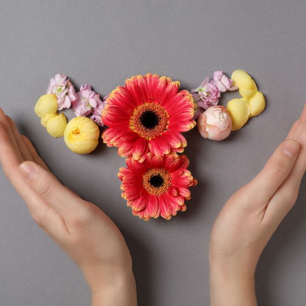 flowers representing the female reproductive system