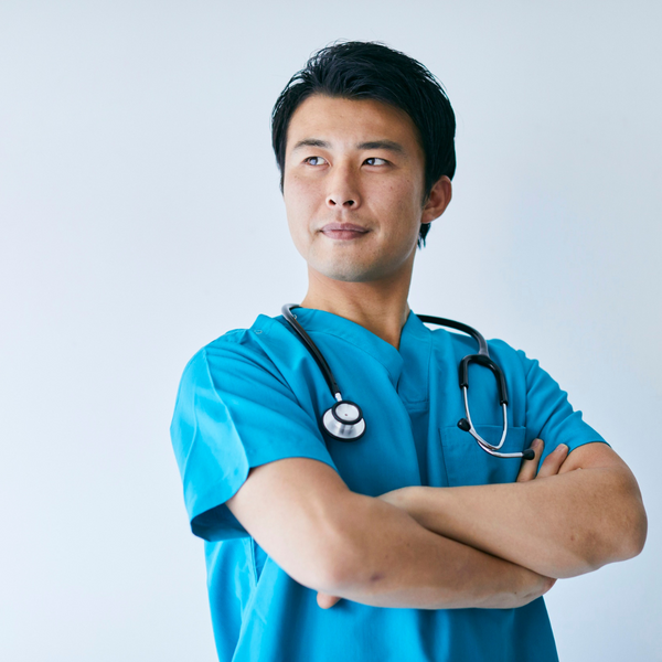 Proud male nurse