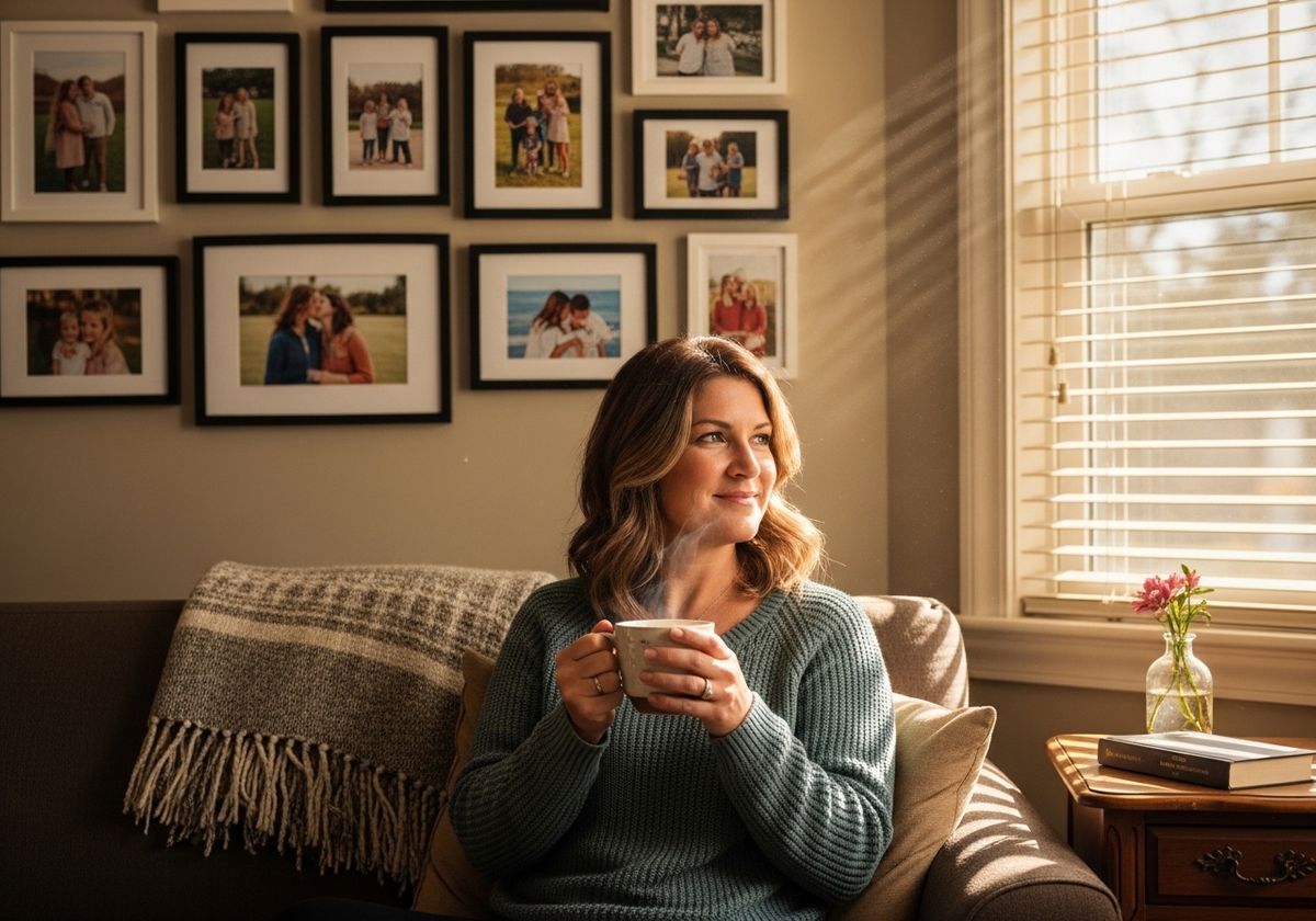 Woman Enjoying Coffee at Home