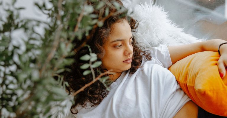 A woman in contemplation.