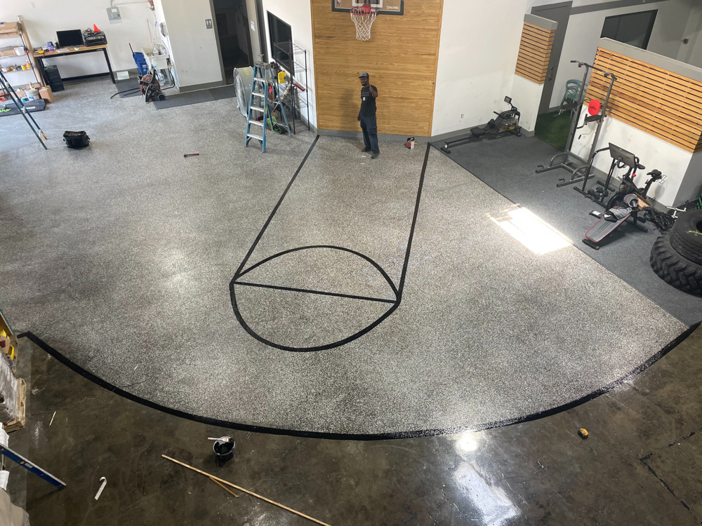 indoor basketball court