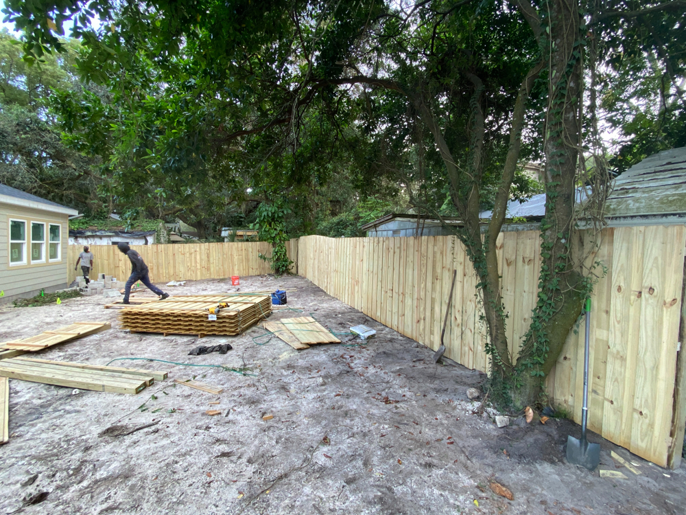 new fence in back yard