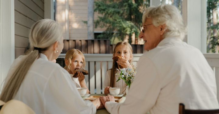 Grandparents and grandchildren.