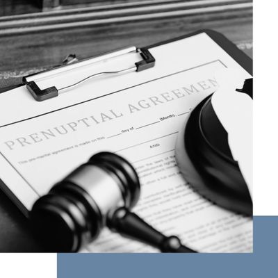 gavel on prenup agreement form