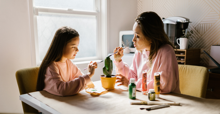 mom and daughter. 