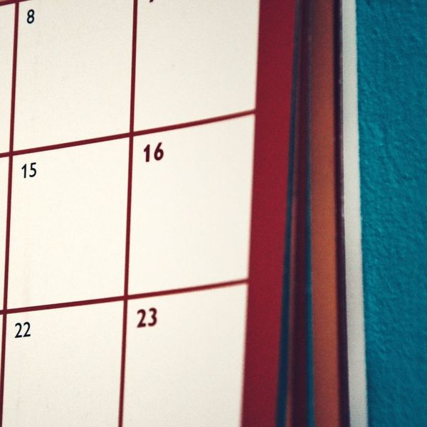 Paper calendar.