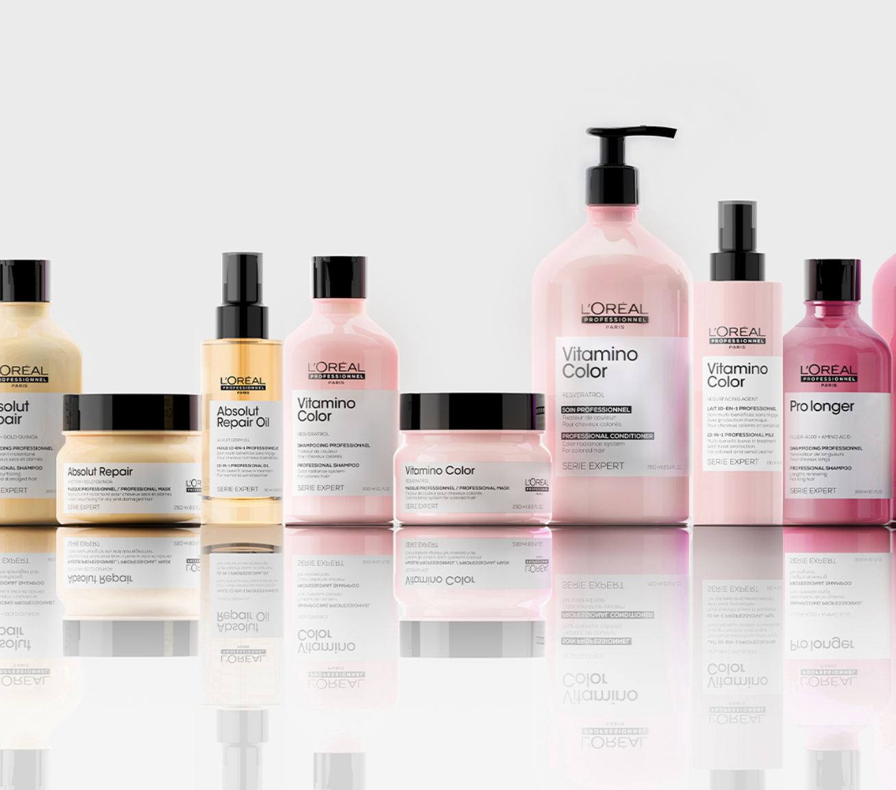 A collection of Loreal Color Safe Products Loreal Pro Blondie Serie Expert