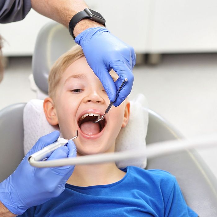 kid at the dentist