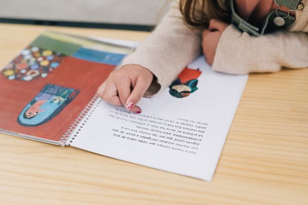 girl reading a book