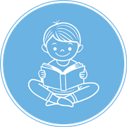 child happily reading