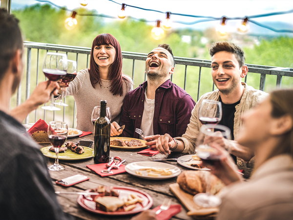 Young People Having Dinner