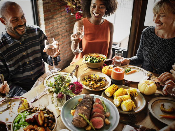 Happy Family Eating