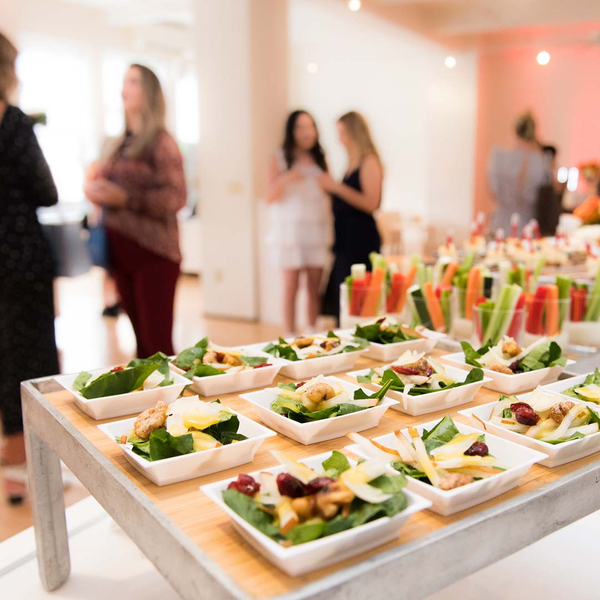 spread of colorful foods at private event