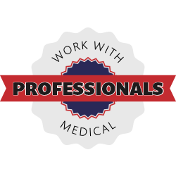 Work with medical professionals badge