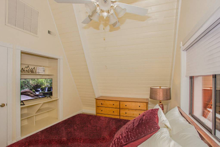 Ski View Getaway Cabin Loft Bedroom